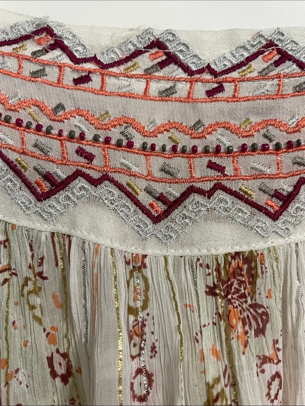 Free People Ivory Dance Magic Tunic Size Large